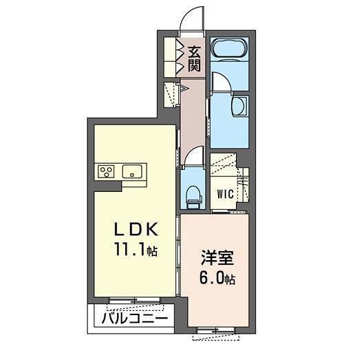 グレースコート(1LDK/3階)の間取り写真