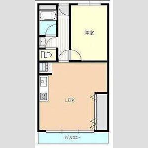 秋葉山マンション(1LDK/3階)の間取り写真