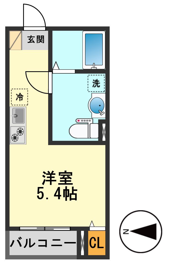 APT柴又(ワンルーム/2階)の間取り写真