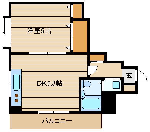 フローレンス3(1DK/4階)の間取り写真