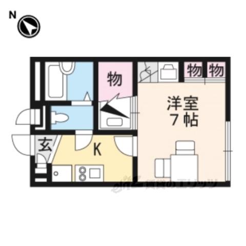 レオパレスK&K Ⅱ(1K/2階)の間取り写真