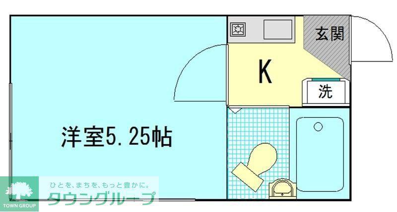 チェリーハウス八潮(1K/2階)の間取り写真
