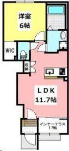 モンテ・アパ(1LDK/1階)の間取り写真