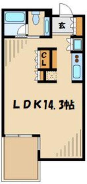 LINKS(1K/1階)の間取り写真