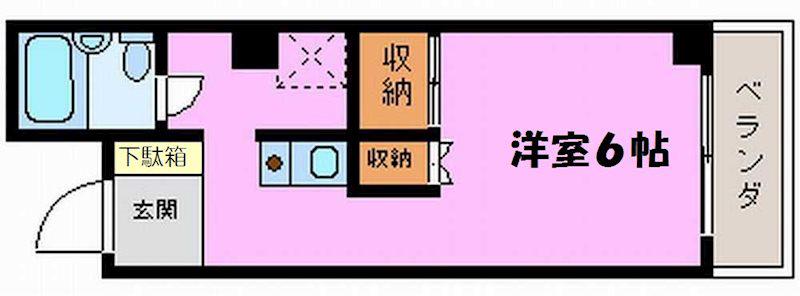丸三新町ビル(ワンルーム/5階)の間取り写真