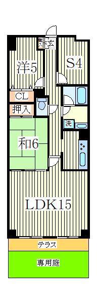 TQレジデンス柏(2SLDK/1階)の間取り写真