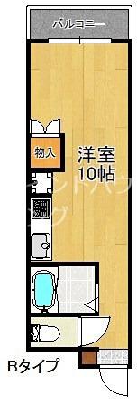 RINON新家A棟D棟(ワンルーム/1階)の間取り写真