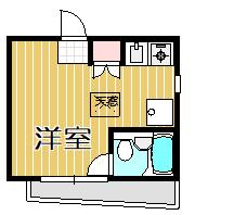 アビターレ田園調布(ワンルーム/2階)の間取り写真