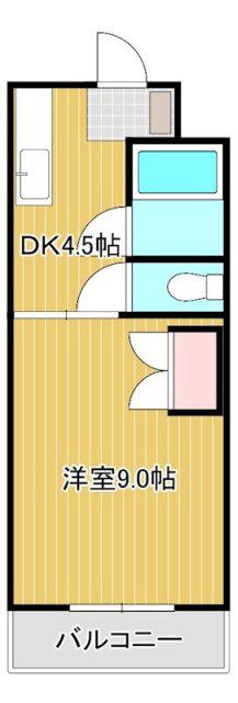 サンシャイン天王III(1DK/4階)の間取り写真