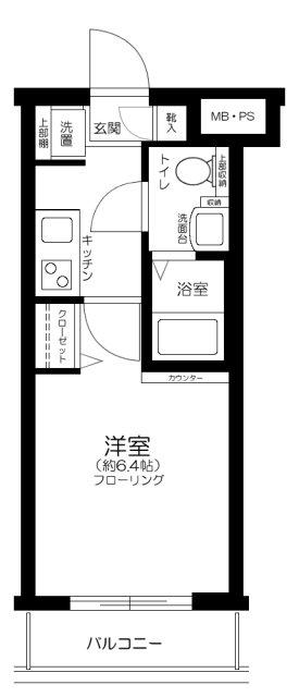 クレヴィスタ新小岩(1K/2階)の間取り写真