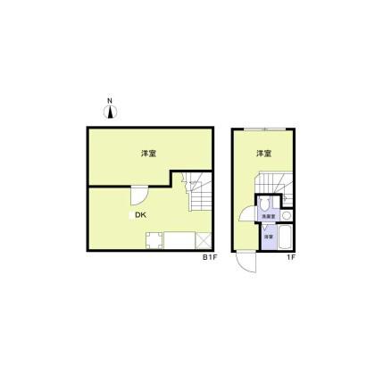 AZ信濃町レジデンス(2DK/B1階)の間取り写真