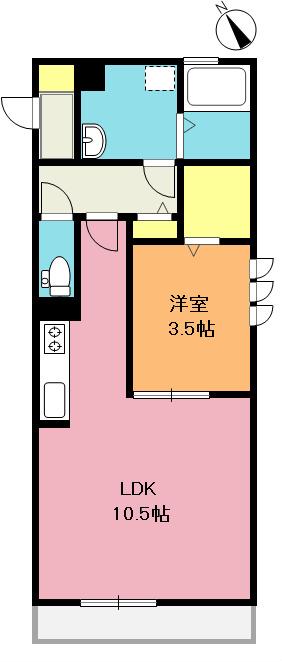 G-GRANDE(1LDK/1階)の間取り写真