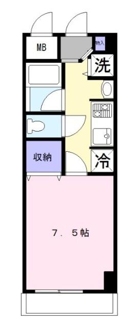 ランドオアシスヒロ(1K/3階)の間取り写真