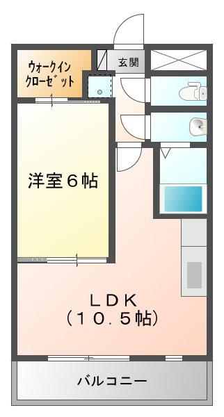 クアトロ(1LDK/1階)の間取り写真