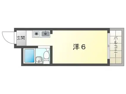 メゾン桃町(ワンルーム/4階)の間取り写真