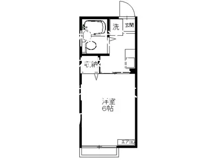 シティハイム・プレアデス(1K/2階)の間取り写真