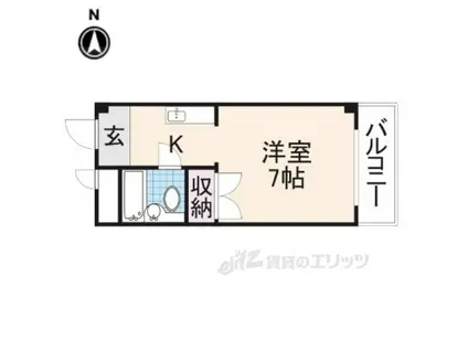 サンハイツ光善寺(1K/2階)の間取り写真