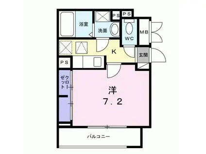 ラグーナ ルカ(1K/1階)の間取り写真