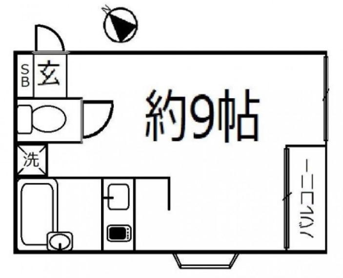 ヴィラ表参道(ワンルーム/3階)の間取り写真