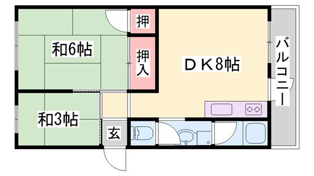 旭マンション(2DK/2階)の間取り写真