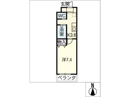 A-CITY港本宮(1K/3階)の間取り写真