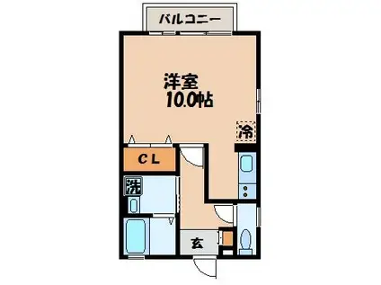 マ・メゾン(ワンルーム/2階)の間取り写真