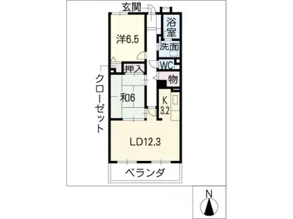 グレイス覚王山(2LDK/4階)の間取り写真