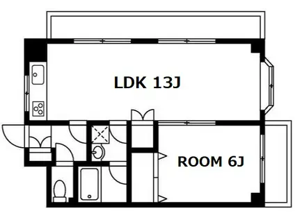 グランドゥール等々力(1LDK/5階)の間取り写真