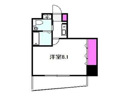 プラディオ森小路(1K/4階)の間取り写真