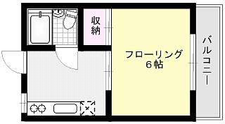 コーポ横山(1K/1階)の間取り写真