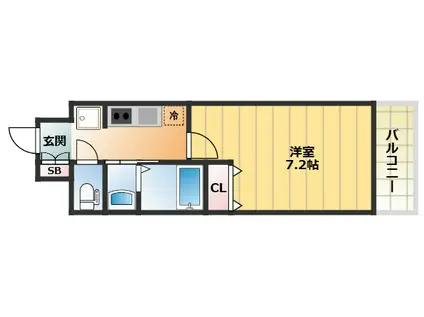 アービングNEO岸里(1K/7階)の間取り写真
