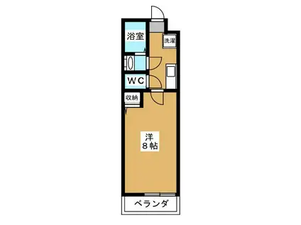 ハーグレジデンス京都御所北(1K/3階)の間取り写真