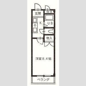 エスポア八田(1K/3階)の間取り写真