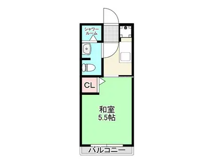 内藤コーポ(1K/2階)の間取り写真