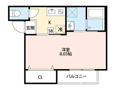 CRASTINE五香西(1K/3階)の間取り写真