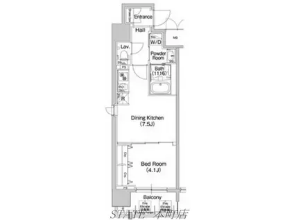 コンフォリア心斎橋イースト(1DK/8階)の間取り写真