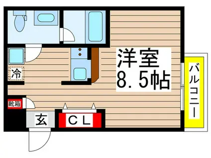 リブリ・SOLARE(ワンルーム/3階)の間取り写真