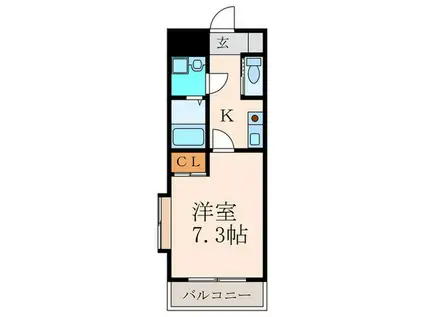 ERIOS COURT(1K/4階)の間取り写真