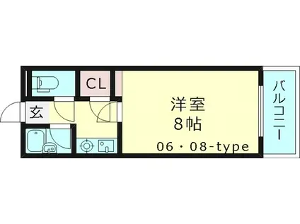 モリビル京橋(1K/7階)の間取り写真