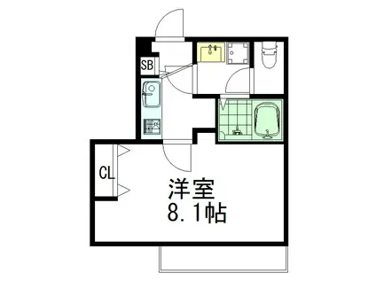 JR総武線 三鷹駅 徒歩8分 2階建 築15年(1K/2階)の間取り写真