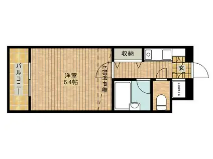 セシーズイシイ15(1K/2階)の間取り写真