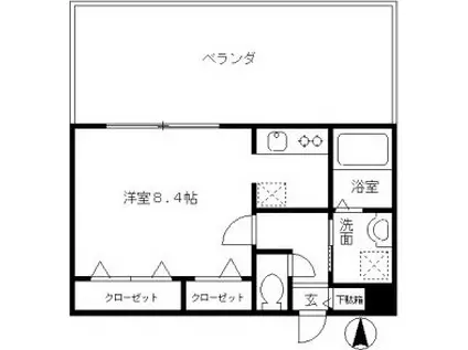 MELIV桜山(1K/4階)の間取り写真