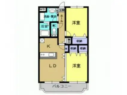 Y&Mティースマイル(2LDK/1階)の間取り写真