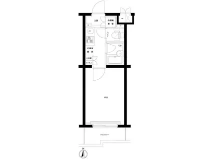 ルーブル蒲田本町(1K/2階)の間取り写真