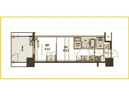 LUXENA磯子(1DK/1階)の間取り写真