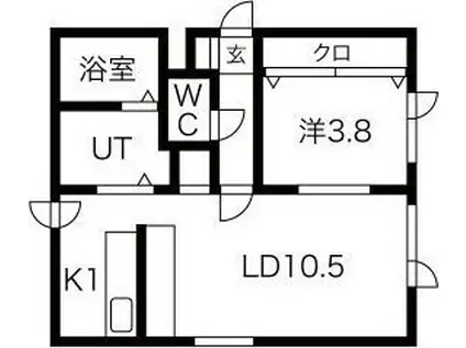 COMOHOUSE(1LDK/2階)の間取り写真