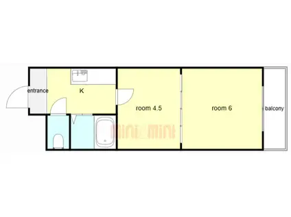 RIORA塚本I・II(2K/3階)の間取り写真