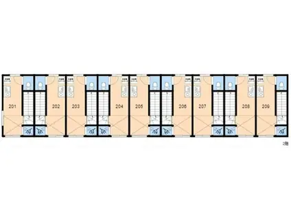 TOKYOβ浮間舟渡1(ワンルーム/1階)の間取り写真