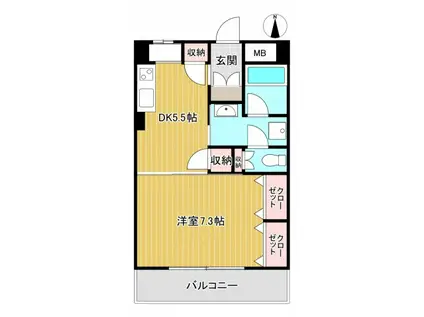 たまセンター第1ビル(1DK/4階)の間取り写真