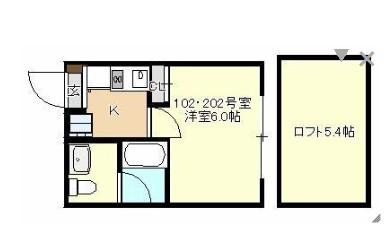 GRANDEUR上大岡(1K/2階)の間取り写真